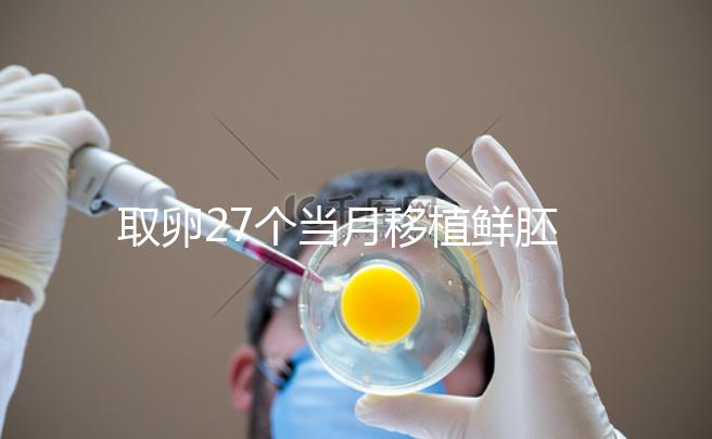 取卵27個(gè)當(dāng)月移植鮮胚別想了，成功率低不說當(dāng)心全軍覆沒