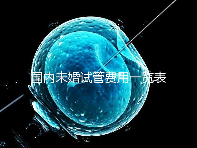 國內未婚試管費用一覽表：2025單身女性做試管嬰兒要花多少錢？