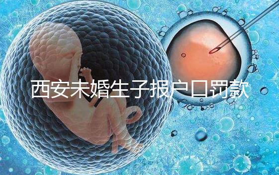 西安未婚生子報戶口罰款多少看這,內(nèi)含再婚遷戶口流程